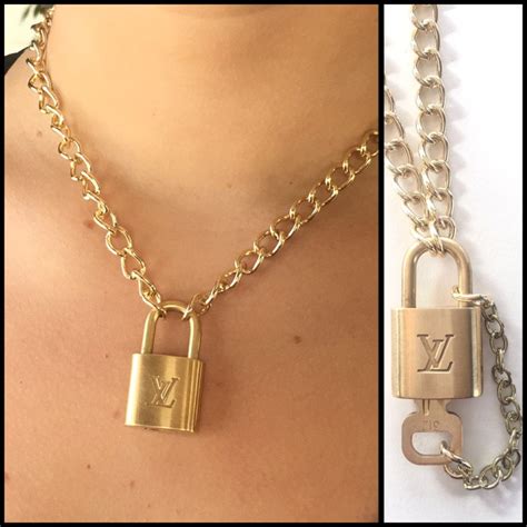 lv necklace mens padlock|louis vuitton gold necklace.